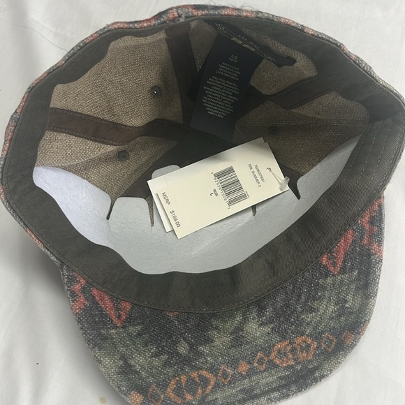 Double RRL Ralph Lauren Pure Linen Southwest Theme Men Hat Size L made in China - Picture 6 of 15